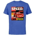 thumbnail image 1 of Disney and Pixar’s Cars I Am Speed Lightning McQueen Racing - Short Sleeve Cotton T-Shirt for Adults - Customized-Royal Heather, 1 of 5