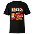thumbnail image 1 of Disney and Pixar’s Cars I Am Speed Lightning McQueen Racing - Short Sleeve T-Shirt for Kids - Customized-Black, 1 of 5