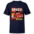 thumbnail image 1 of Disney and Pixar’s Cars I Am Speed Lightning McQueen Racing - Short Sleeve T-Shirt for Kids - Customized-Navy, 1 of 5