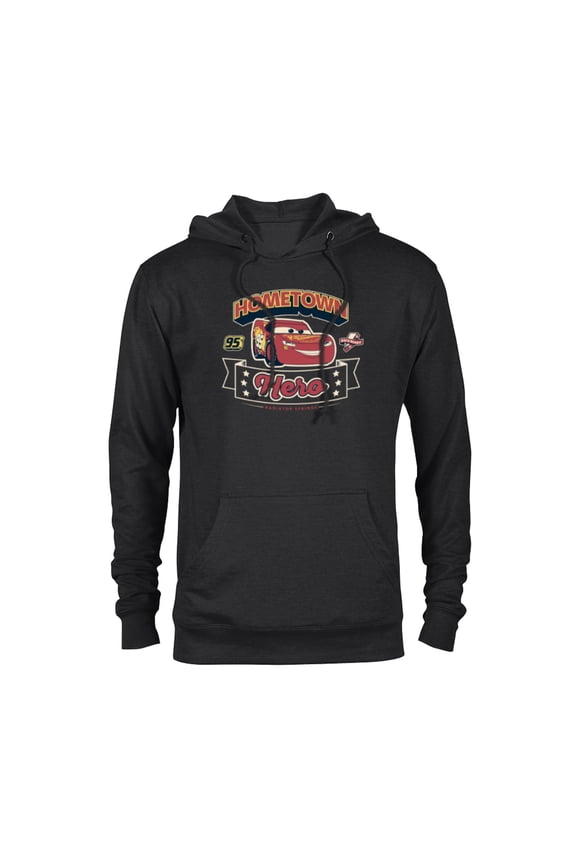 Disney and Pixar’s Cars Lightning McQueen 95 Hometown Hero - Pullover Hoodie for Adults - Customized-Black