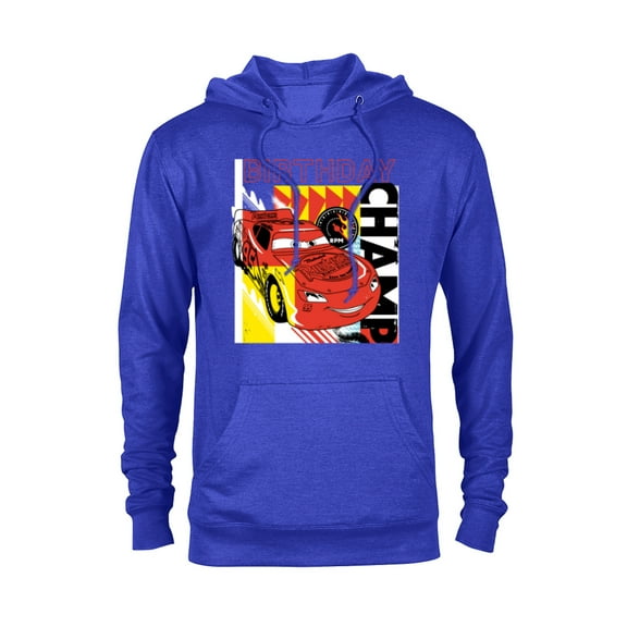 Disney and Pixar’s Cars Lightning McQueen Birthday Champ - Pullover Hoodie for Adults - Customized-Royal