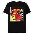 thumbnail image 1 of Disney and Pixar’s Cars Lightning McQueen Birthday Champ - Short Sleeve Blended T-Shirt for Adults - Customized-Black, 1 of 5