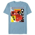 thumbnail image 1 of Disney and Pixar’s Cars Lightning McQueen Birthday Champ - Short Sleeve Blended T-Shirt for Adults - Customized-Ocean Blue, 1 of 5