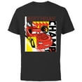 thumbnail image 1 of Disney and Pixar’s Cars Lightning McQueen Birthday Champ - Short Sleeve Cotton T-Shirt for Adults - Customized-Black, 1 of 5