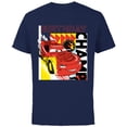 thumbnail image 1 of Disney and Pixar’s Cars Lightning McQueen Birthday Champ - Short Sleeve Cotton T-Shirt for Adults - Customized-Navy, 1 of 5