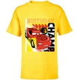 thumbnail image 1 of Disney and Pixar’s Cars Lightning McQueen Birthday Champ - Short Sleeve T-Shirt for Kids - Customized-Yellow, 1 of 5