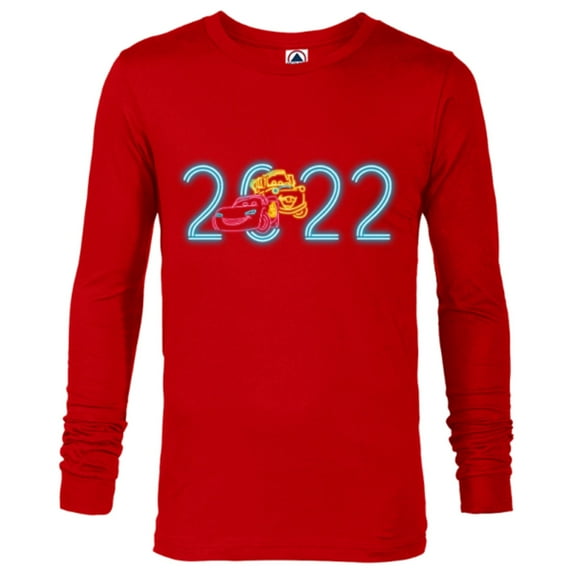 Disney and Pixar’s Cars Lightning McQueen Mater Neon 2022 - Long Sleeve T-Shirt for Men – Customized-New Red