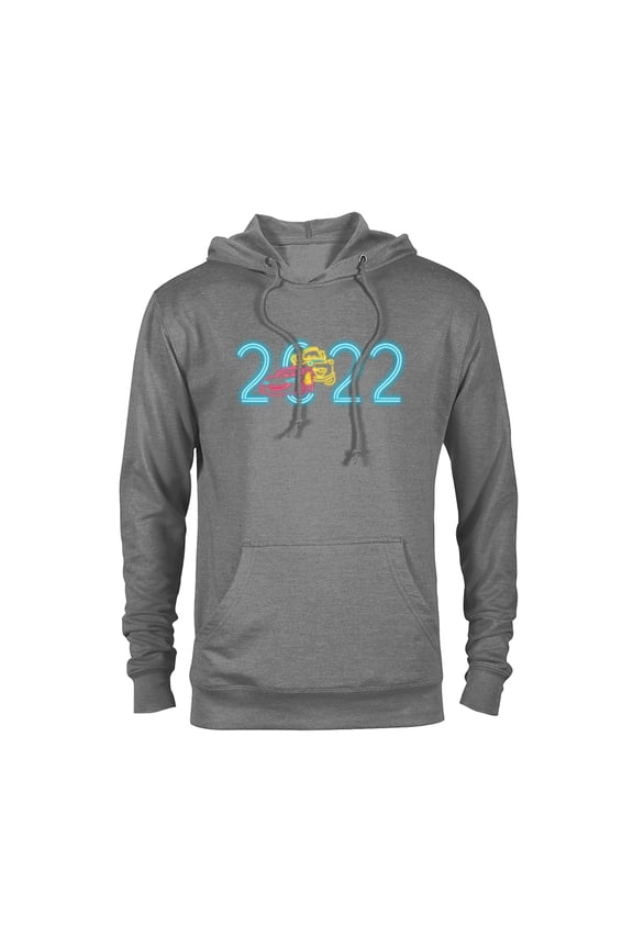 Disney and Pixar’s Cars Lightning McQueen Mater Neon 2022 - Pullover Hoodie for Adults – Customized-Graphite Heather
