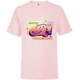 thumbnail image 1 of Disney and Pixar’s Cars Lightning Spring to the Finish Line - Short Sleeve T-Shirt for Kids - Customized-Soft Pink, 1 of 5