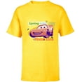 thumbnail image 1 of Disney and Pixar’s Cars Lightning Spring to the Finish Line - Short Sleeve T-Shirt for Kids - Customized-Yellow, 1 of 5
