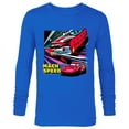 thumbnail image 1 of Disney and Pixar’s Cars Mach Speed Lightning McQueen Racing - Long Sleeve T-Shirt for Men - Customized-Navy, 1 of 5