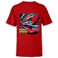 thumbnail image 1 of Disney and Pixar’s Cars Mach Speed Lightning McQueen Racing - Short Sleeve T-Shirt for Kids - Customized-Red, 1 of 5