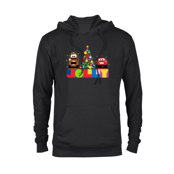 Disney and Pixar’s Cars Mater and McQueen Jolly Holiday - Pullover Hoodie for Adults – Customized-Black