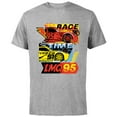 thumbnail image 1 of Disney and Pixar’s Cars Race Time Lightning McQueen Racing - Short Sleeve Cotton T-Shirt for Adults - Customized-Athletic Heather, 1 of 5