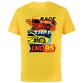 thumbnail image 1 of Disney and Pixar’s Cars Race Time Lightning McQueen Racing - Short Sleeve Cotton T-Shirt for Adults - Customized-Yellow, 1 of 5