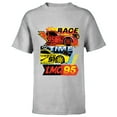 thumbnail image 1 of Disney and Pixar’s Cars Race Time Lightning McQueen Racing - Short Sleeve T-Shirt for Kids - Customized-Athletic Heather, 1 of 5