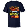 thumbnail image 1 of Disney and Pixar’s Cars Race Time Lightning McQueen Racing - Short Sleeve T-Shirt for Kids - Customized-Navy, 1 of 5