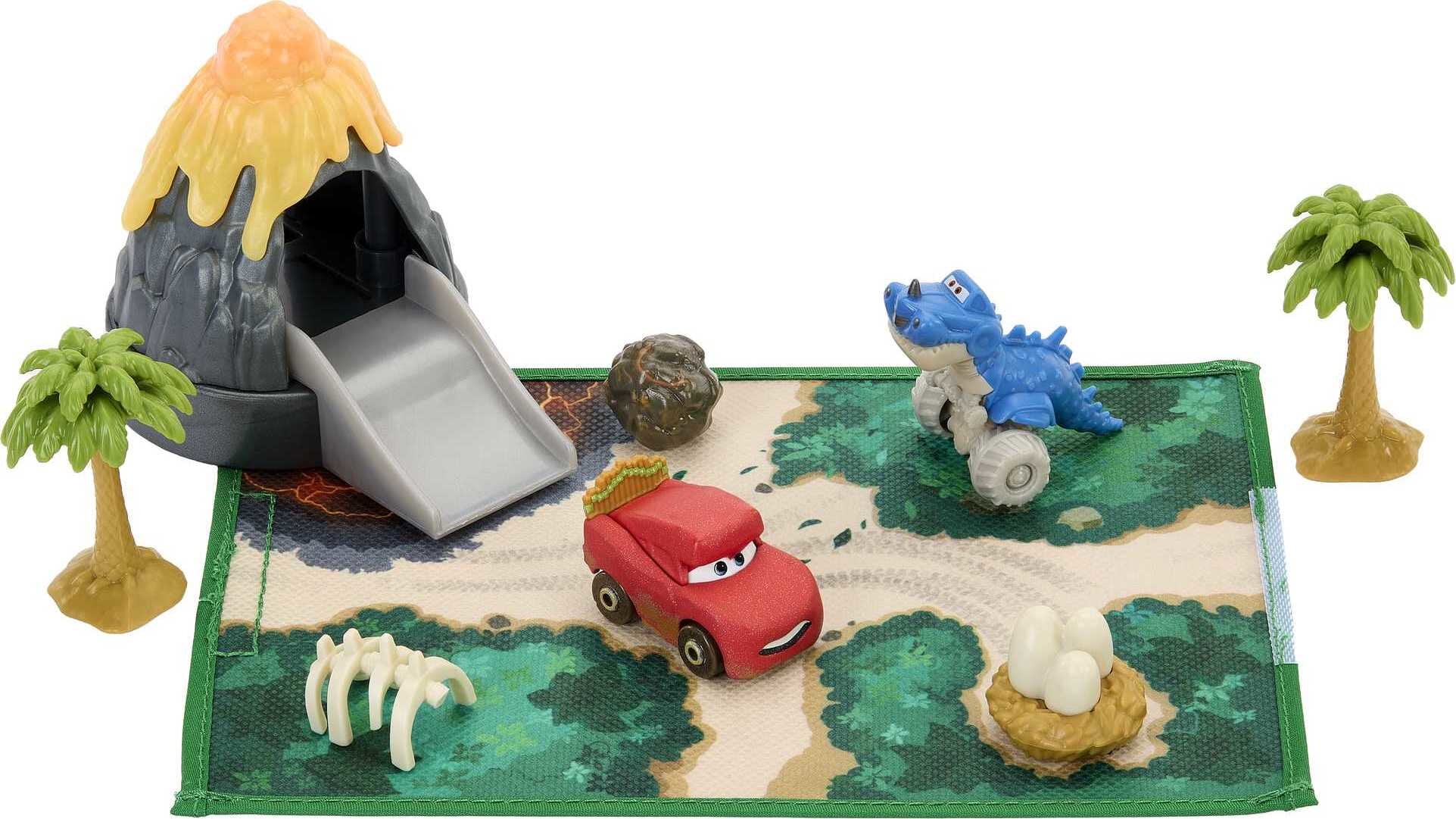 Disney and Pixar’s Cars Toys, Mini Racers Dino Park with 2 Cars