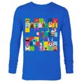 thumbnail image 1 of Disney and Pixar’s Character Grid Happy Holidays - Long Sleeve T-Shirt for Men – Customized-Royal, 1 of 5