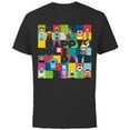 thumbnail image 1 of Disney and Pixar’s Character Grid Happy Holidays - Short Sleeve Cotton T-Shirt for Adults - Customized-Black, 1 of 5