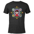 thumbnail image 1 of Disney and Pixar’s Coco Miguel Colorful Florals - Short Sleeve Blended T-Shirt for Adults - Customized-Black, 1 of 5