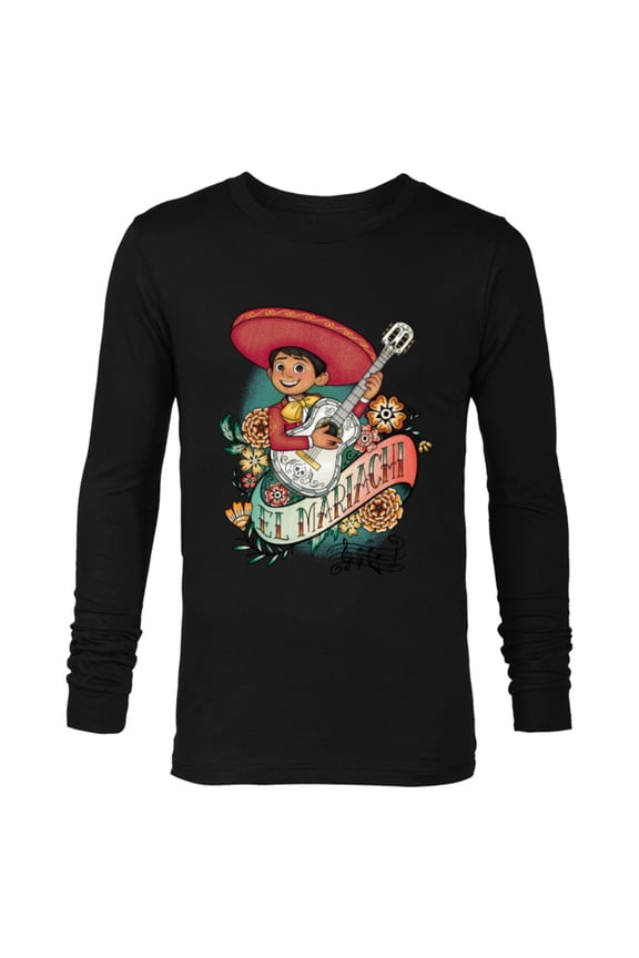 Disney and Pixar’s Coco Miguel El Mariachi - Long Sleeve T-Shirt for Men - Customized-Black