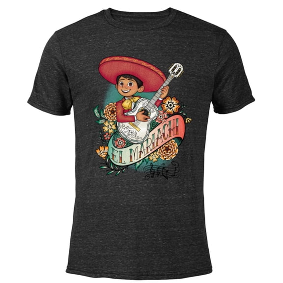 Disney and Pixar’s Coco Miguel El Mariachi - Short Sleeve Blended T-Shirt for Adults - Customized-Black