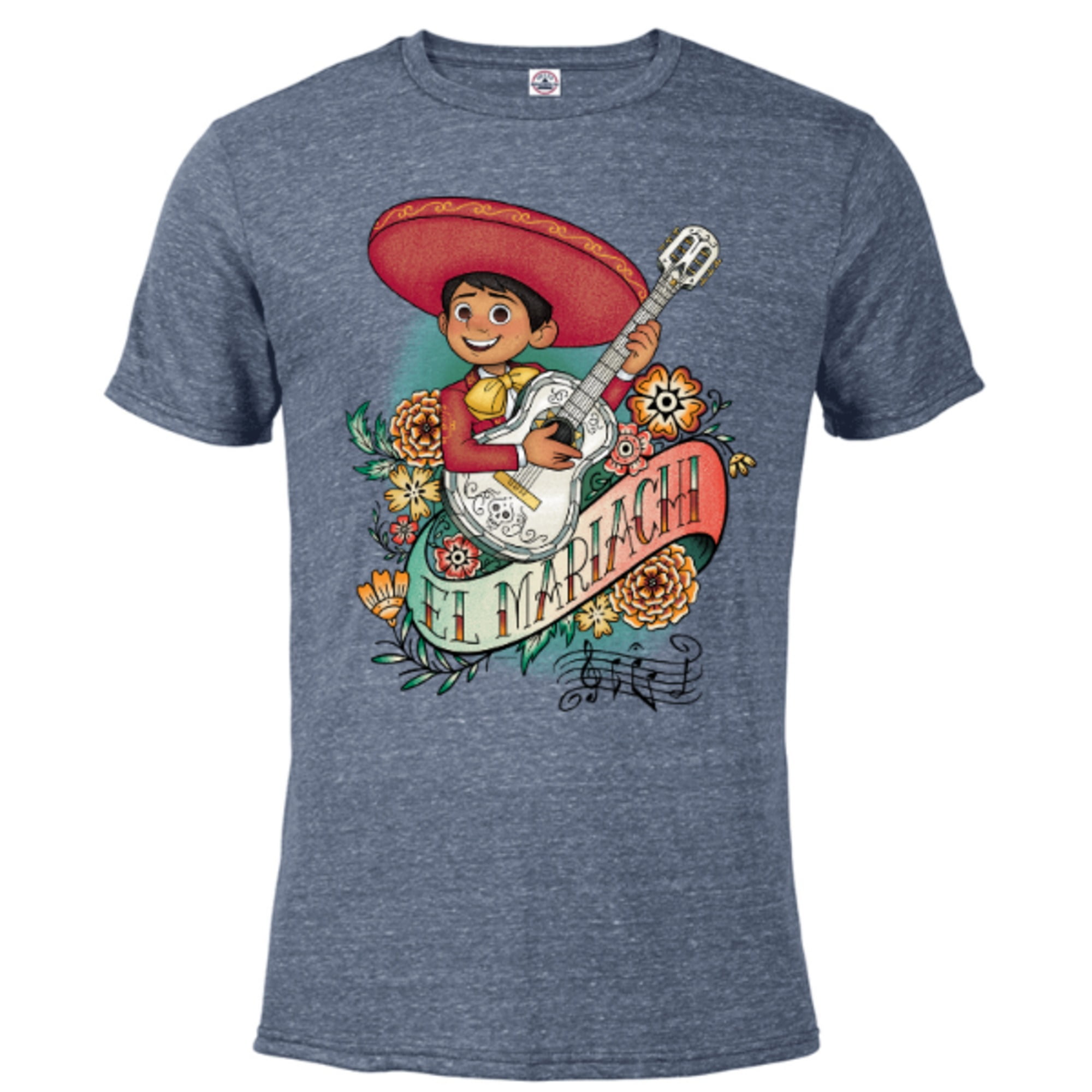 Disney and Pixar s Coco Miguel El Mariachi Short Sleeve Blended T Shirt for Adults Customized Putty Snow Heather