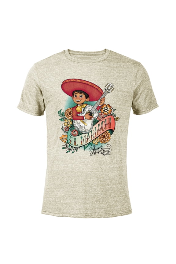 Disney and Pixar’s Coco Miguel El Mariachi - Short Sleeve Blended T-Shirt for Adults - Customized-Yellow