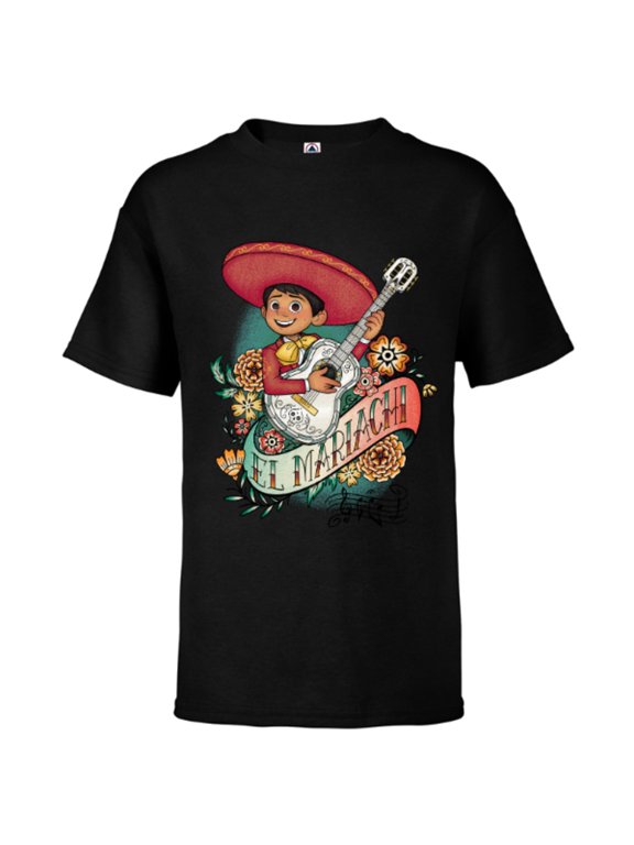 Disney and Pixar’s Coco Miguel El Mariachi - Short Sleeve T-Shirt for Kids - Customized-Black