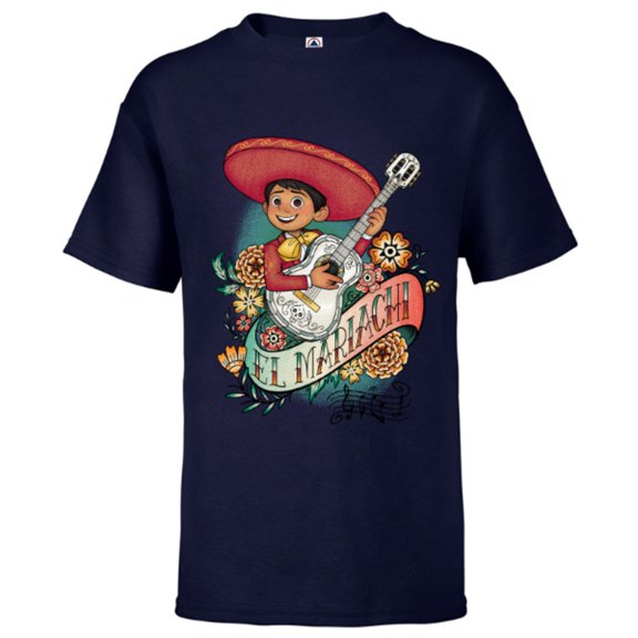 Disney and Pixar’s Coco Miguel El Mariachi - Short Sleeve T-Shirt for Kids - Customized-Navy