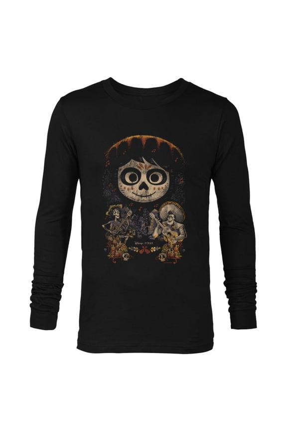 Disney and Pixar's Coco Miguel Hector and Ernesto - Long Sleeve T-Shirt for Men - Customized-Black