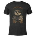 thumbnail image 1 of Disney and Pixar's Coco Miguel Hector and Ernesto - Short Sleeve Blended T-Shirt for Adults - Customized-Black, 1 of 5