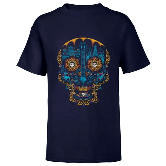 Disney and Pixar's Coco Miguel Sugar Skull - Short Sleeve T-Shirt for Kids - Customized-Athletic Navy