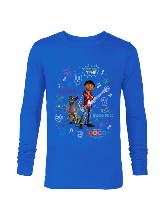 Disney and Pixar’s Coco Miguel and Dante Seize Your Moment - Long Sleeve T-Shirt for Men - Customized-Royal