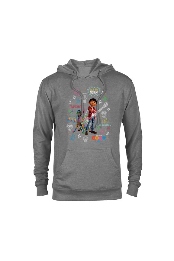 Disney and Pixar’s Coco Miguel and Dante Seize Your Moment - Pullover Hoodie for Adults - Customized-Graphite Heather