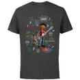 thumbnail image 1 of Disney and Pixar’s Coco Miguel and Dante Seize Your Moment - Short Sleeve Cotton T-Shirt for Adults - Customized-Charcoal, 1 of 5