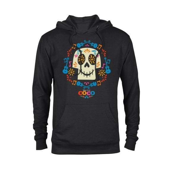 Disney and Pixar's Coco Papel Picado Sugar Skull T-Shirt - Pullover Hoodie for Adults - Customized-Black