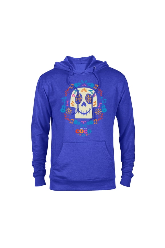 Disney and Pixar's Coco Papel Picado Sugar Skull T-Shirt - Pullover Hoodie for Adults - Customized-Royal Heather