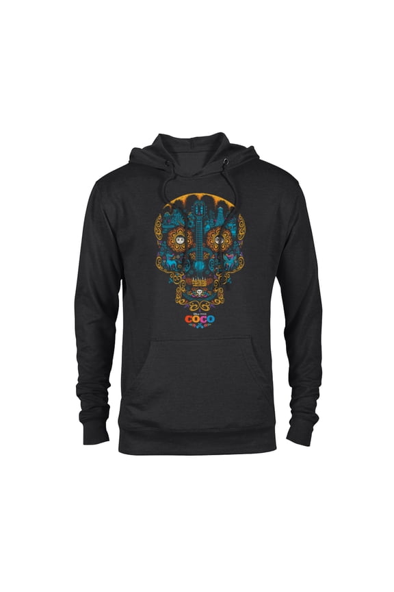 Disney and Pixar's Coco Sugar Skull T-Shirt - Pullover Hoodie for Adults - Customized-Black