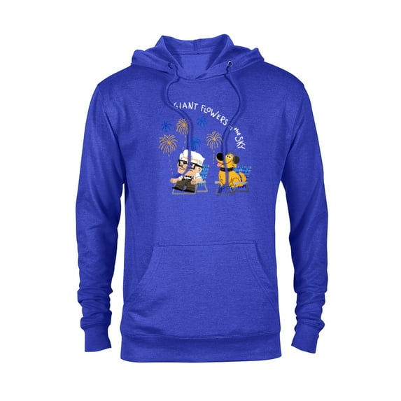 Disney and Pixar’s Dug Days Carl Giant Flowers in the Sky - Pullover Hoodie for Adults – Customized-Royal Heather