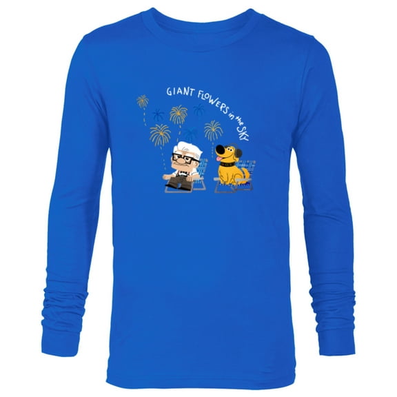 Disney and Pixar’s Dug Days Fireworks - Long Sleeve T-Shirt for Men - Customized-Navy