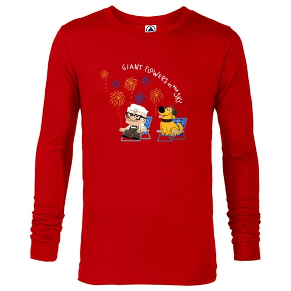 Disney and Pixar’s Dug Days Fireworks - Long Sleeve T-Shirt for Men - Customized-New Red
