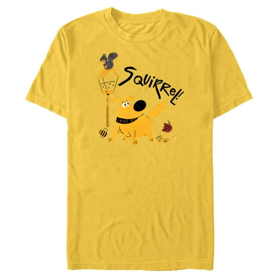 Disney and Pixar's Dug Days Squirrel Bird Feeder - Short Sleeve Blended T-Shirt for Adults – Customized-Yellow