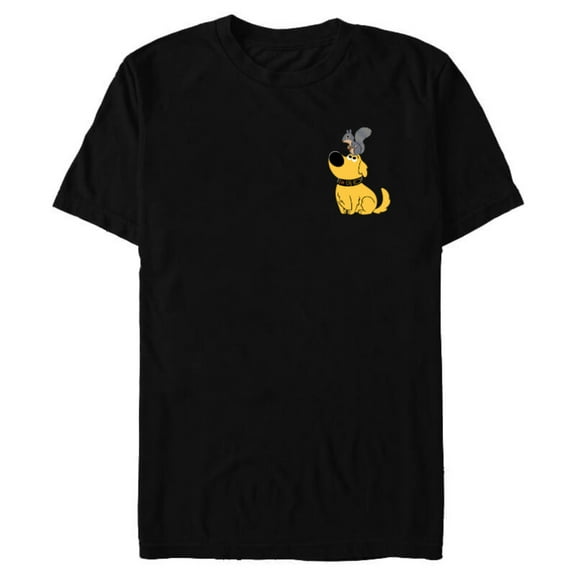Disney and Pixar's Dug Days Squirrel - Short Sleeve Blended T-Shirt for Adults – Customized-Black