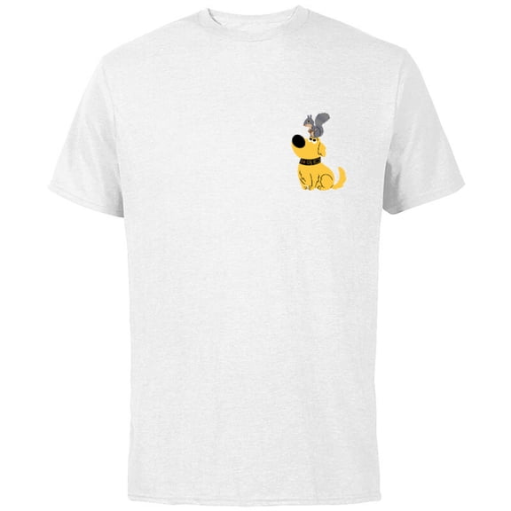 Disney and Pixar's Dug Days Squirrel - Short Sleeve Cotton T-Shirt for Adults - Customized-White