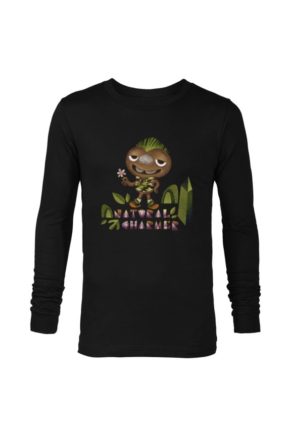Disney and Pixar’s Elemental Clod Natural Charmer - Long Sleeve T-Shirt for Men - Customized-Black