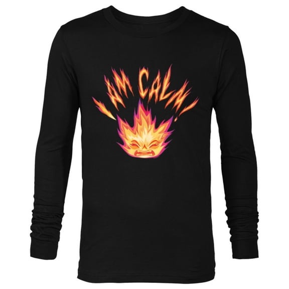 Disney and Pixar’s Elemental Ember Lumen I Am Calm! - Long Sleeve T-Shirt for Men - Customized-Black