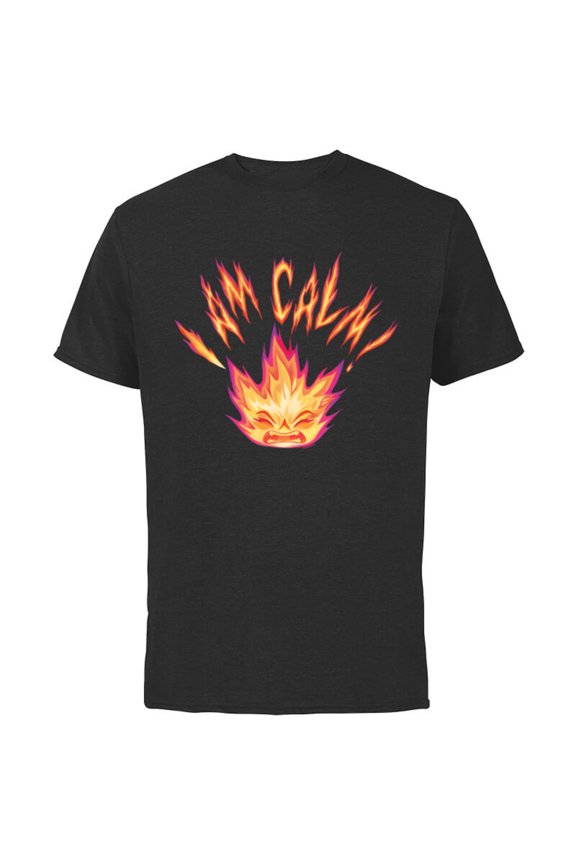 Disney and Pixar’s Elemental Ember Lumen I Am Calm! - Short Sleeve Cotton T-Shirt for Adults - Customized-Black