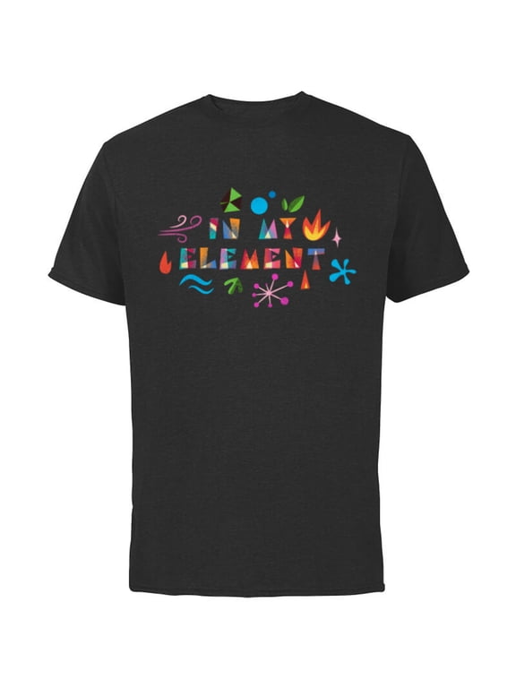 Disney and Pixar’s Elemental In My Element - Short Sleeve Cotton T-Shirt for Adults - Customized-Black